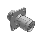 Receptacle, Size 10, RT00102PNH - ECOMATE, Square Flange Receptacle, Size 10, 2POS, Pin, End Cap